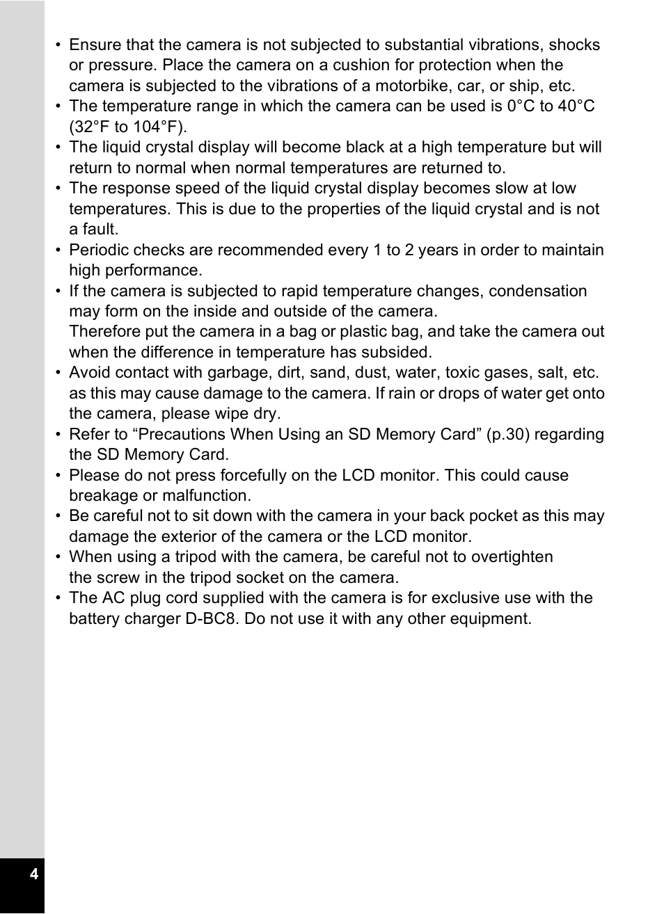Pentax Digital Camera Optio WP User Manual | Page 6 / 188