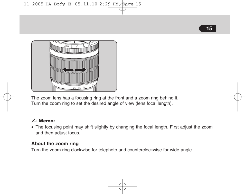 Pentax Digital Camera Lens User Manual | Page 17 / 32