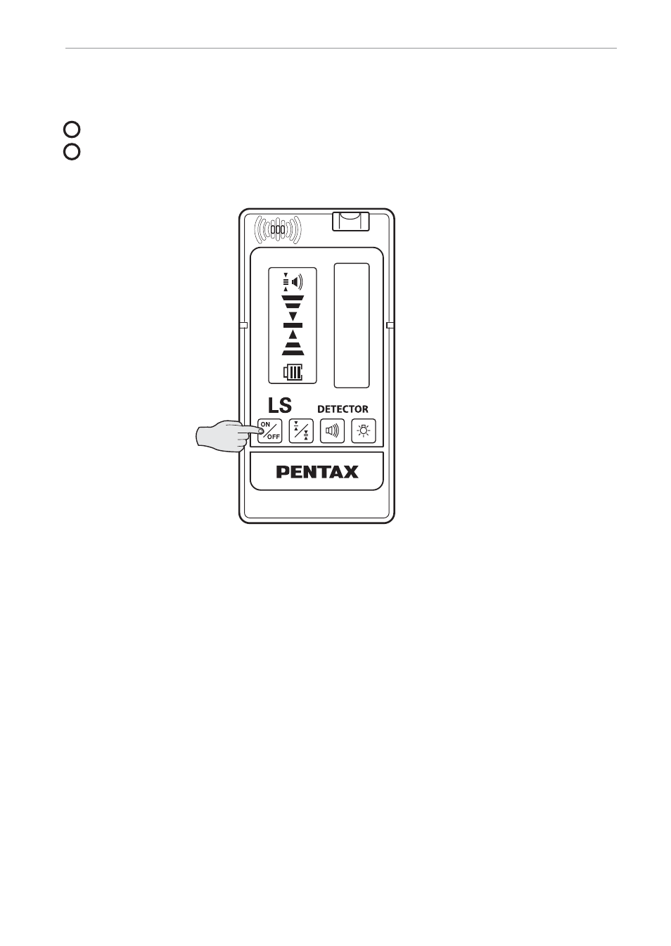 2 operating the detector: ls6 | Pentax PLP-602R User Manual | Page 27 / 44