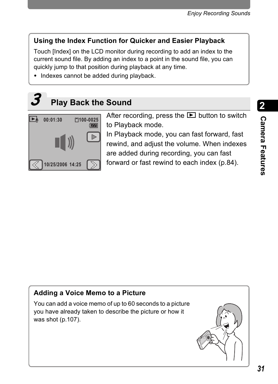 Pentax Optio T20 User Manual | Page 33 / 168