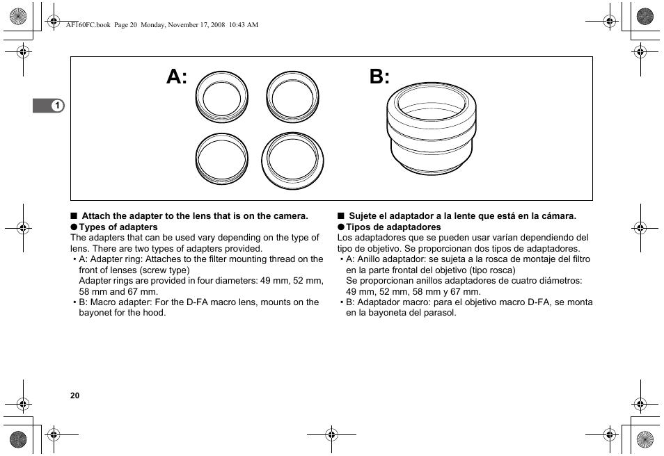 B: a | Pentax AF160FC User Manual | Page 21 / 45