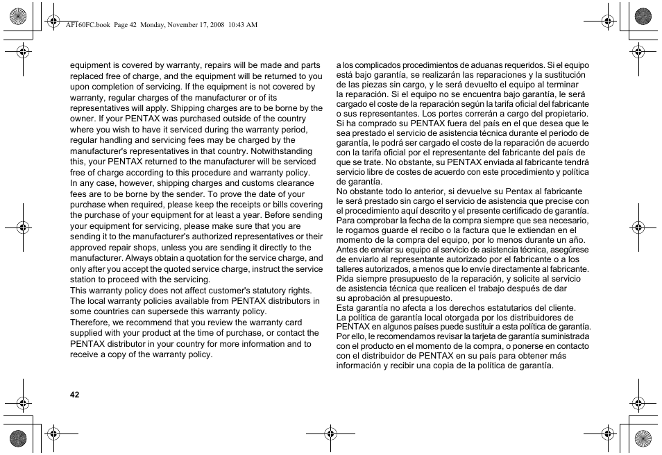 Pentax AF160FC User Manual | Page 43 / 45