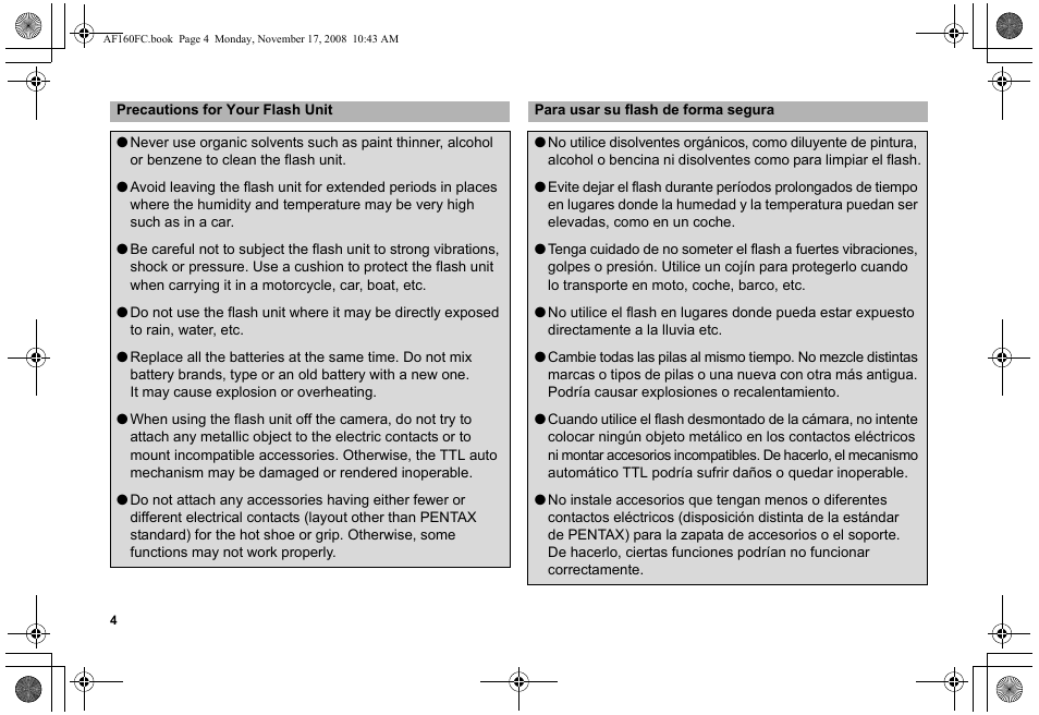 Pentax AF160FC User Manual | Page 5 / 45