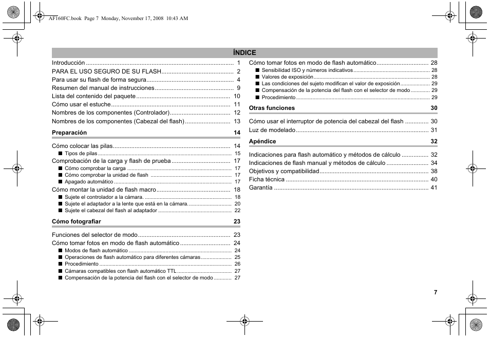 Pentax AF160FC User Manual | Page 8 / 45