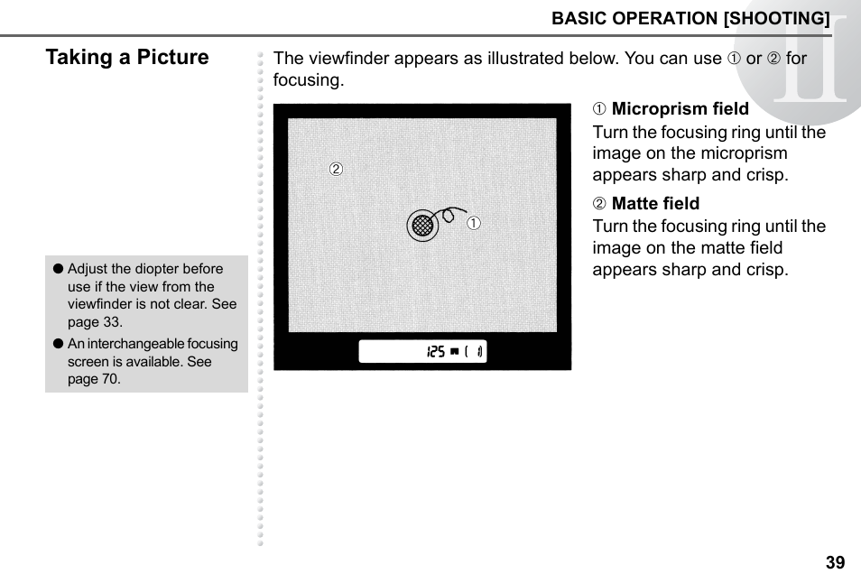 Taking a picture | Pentax 67II User Manual | Page 41 / 84
