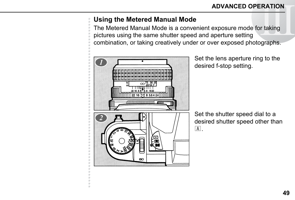 Using the metered manual mode | Pentax 67II User Manual | Page 51 / 84