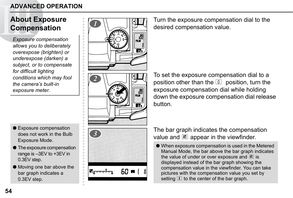 About exposure compensation | Pentax 67II User Manual | Page 56 / 84