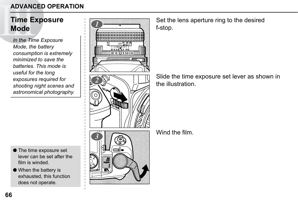 Time exposure mode | Pentax 67II User Manual | Page 68 / 84