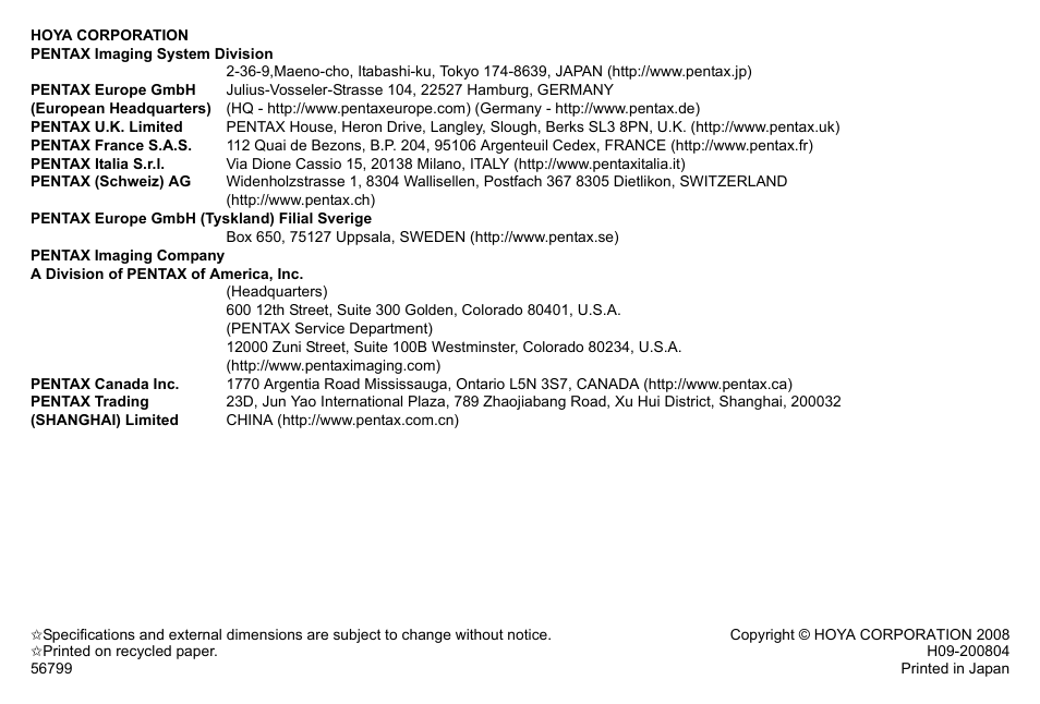 Pentax 67II User Manual | Page 84 / 84