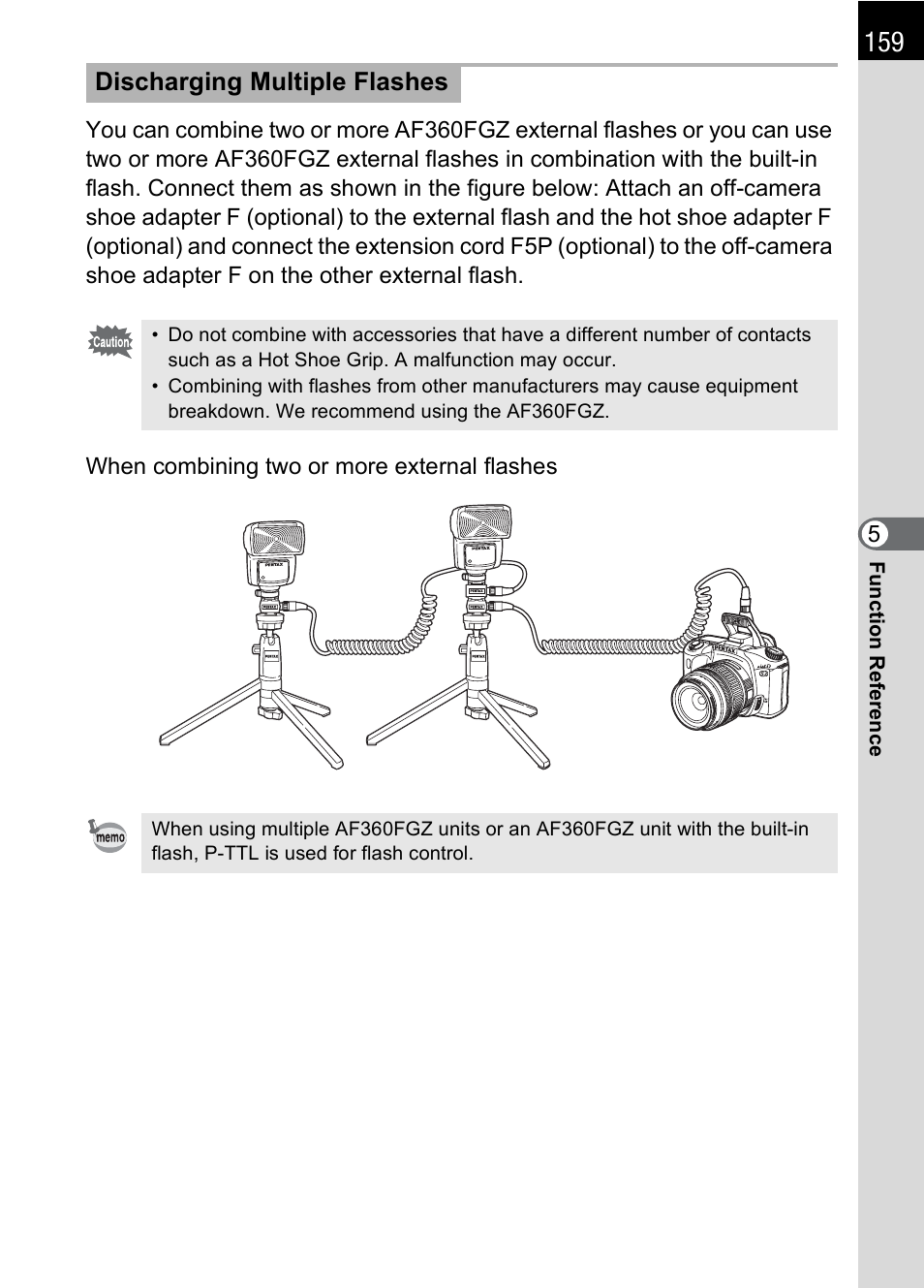 Discharging multiple flashes | Pentax DS2 User Manual | Page 161 / 212