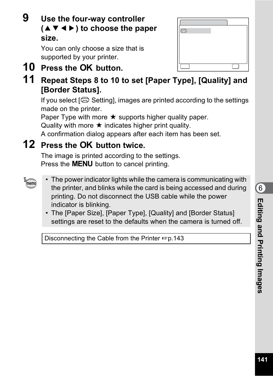 Press the 4 button, Press the 4 button twice | Pentax OptioWP User Manual | Page 143 / 188