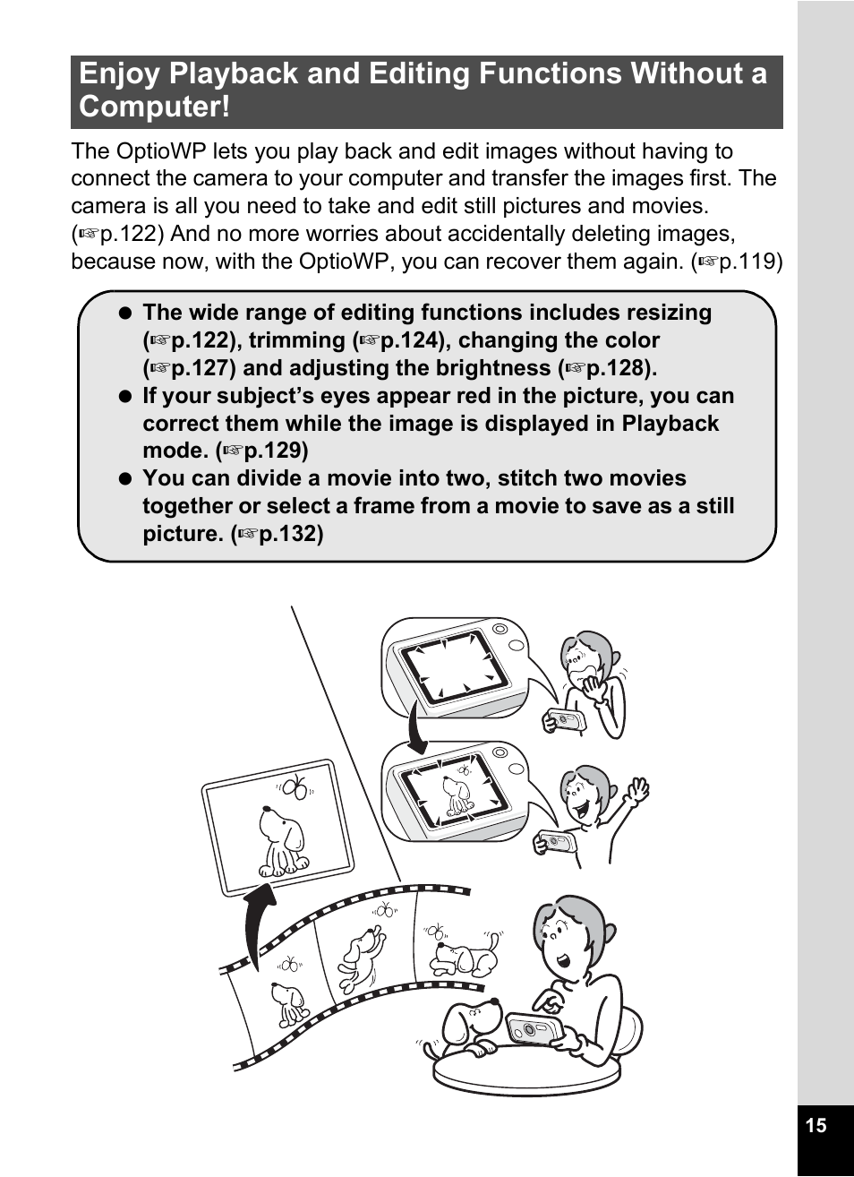 Pentax OptioWP User Manual | Page 17 / 188