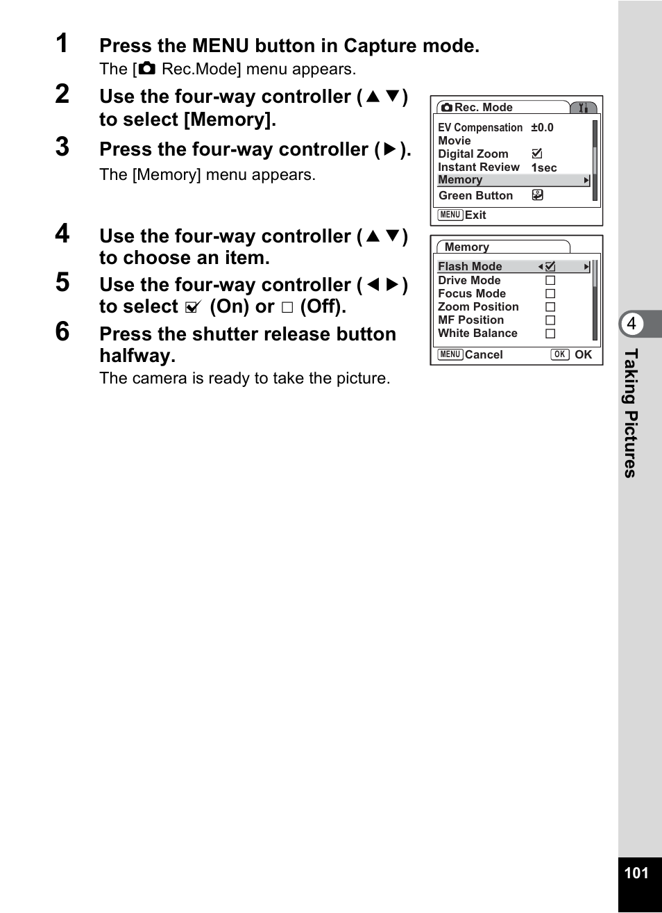 Pentax Optio S6 User Manual | Page 103 / 187
