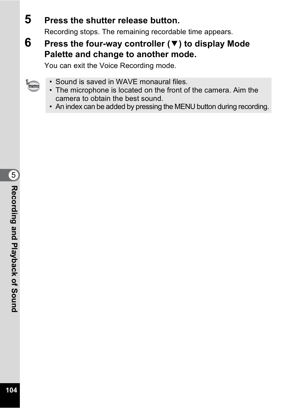 Pentax Optio S6 User Manual | Page 106 / 187
