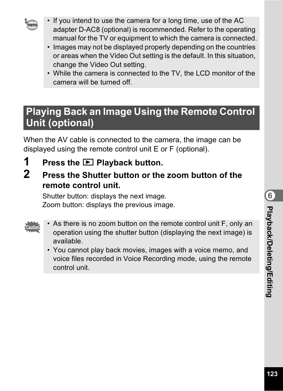 Pentax Optio S6 User Manual | Page 125 / 187
