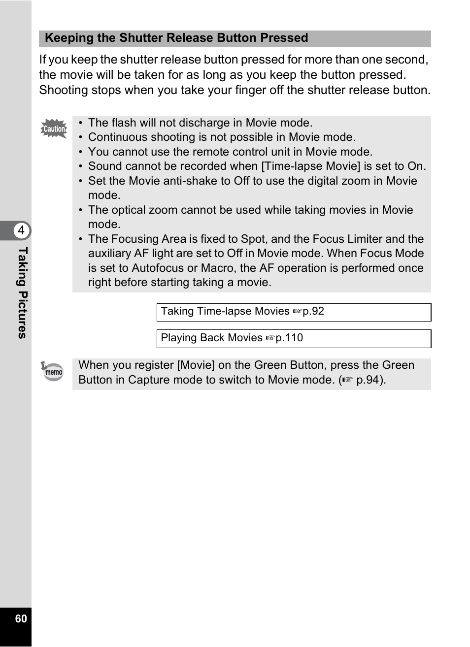 Pentax Optio S6 User Manual | Page 62 / 187