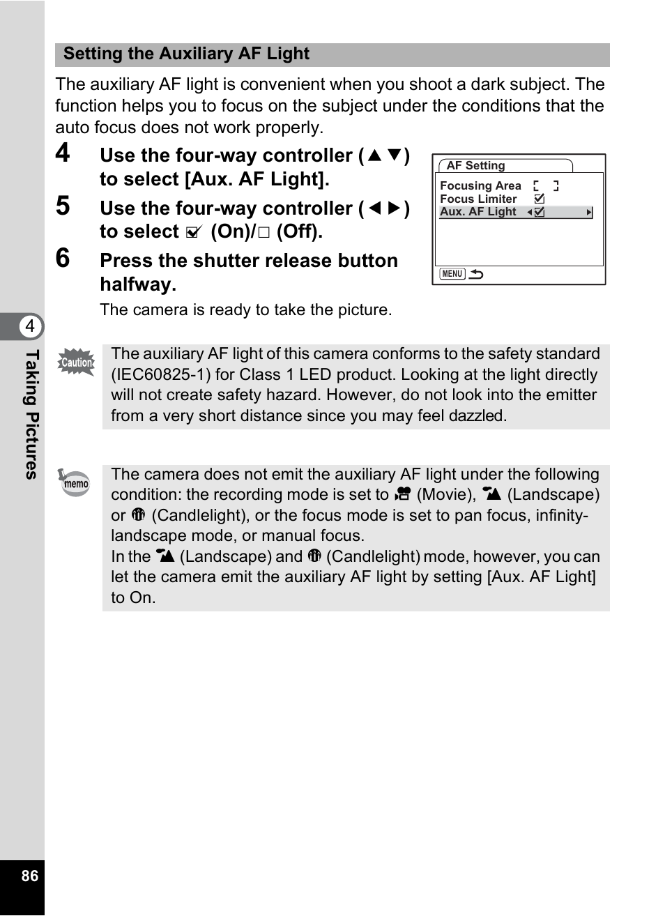 P.86 | Pentax Optio S6 User Manual | Page 88 / 187