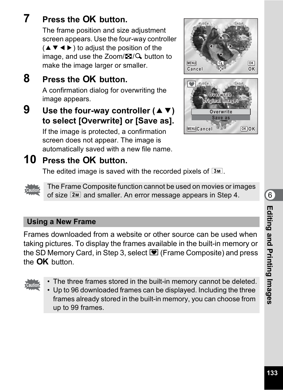 Press the 4 button | Pentax M40 User Manual | Page 135 / 192