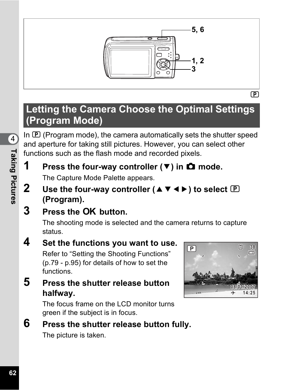 P.62 | Pentax M40 User Manual | Page 64 / 192