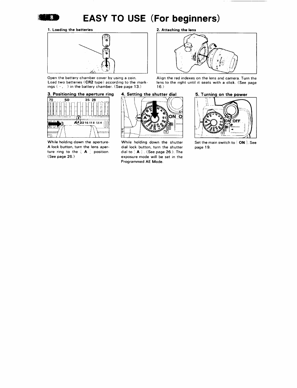 Easy to use (for beginners), Easy to use! (for beginners) | Pentax ZX-5N User Manual | Page 12 / 102