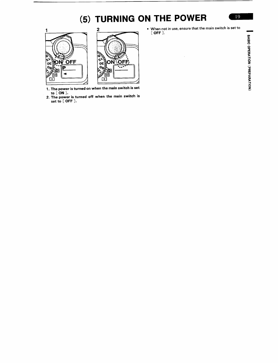 5) turning on the power, Turning on the power | Pentax ZX-5N User Manual | Page 23 / 102