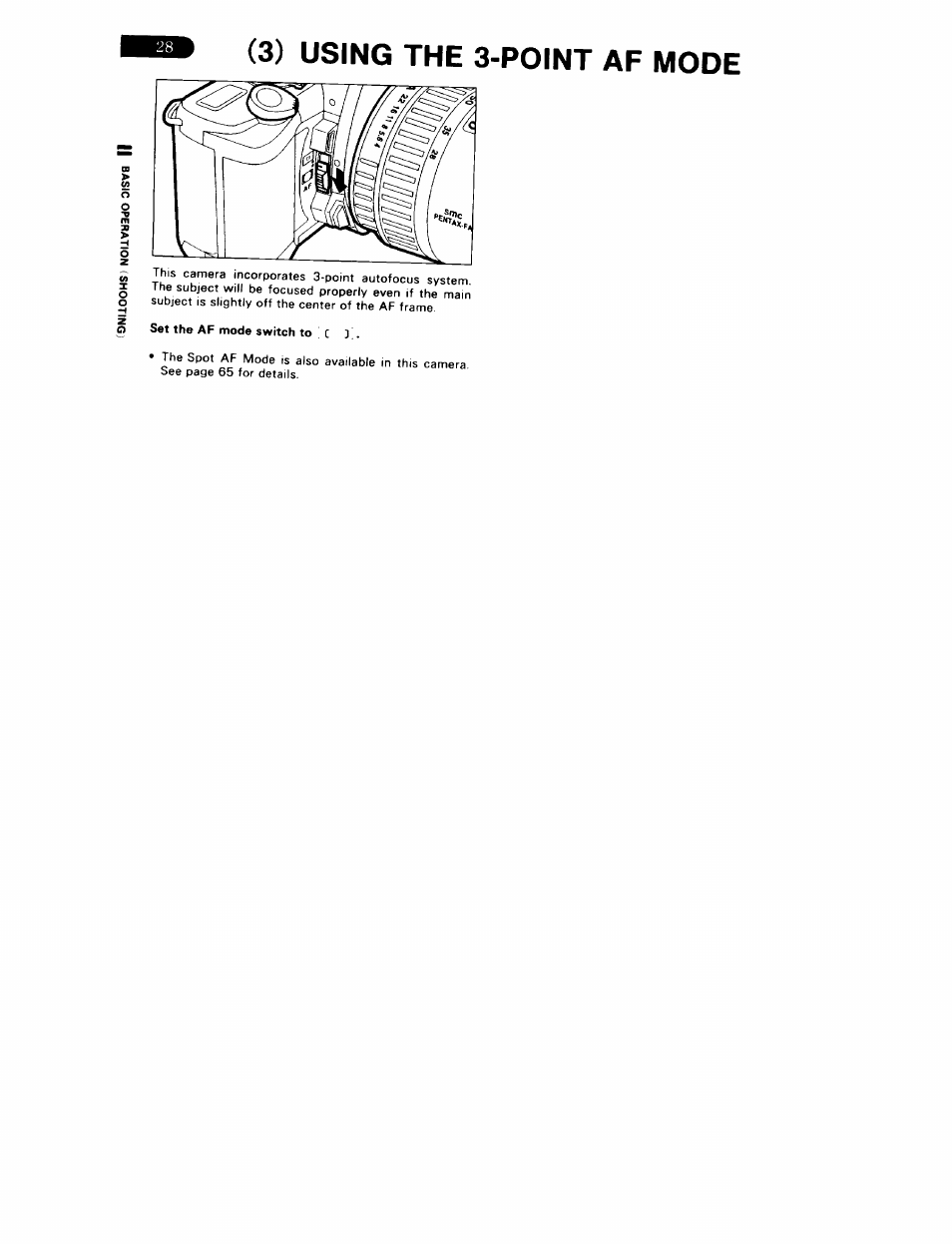3) using the 3-point af mode | Pentax ZX-5N User Manual | Page 32 / 102