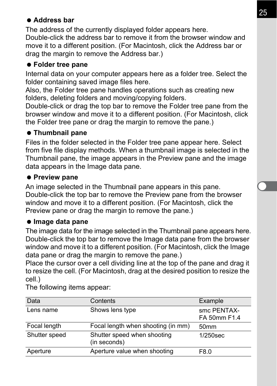 Pentax Browser 2.0 User Manual | Page 27 / 104