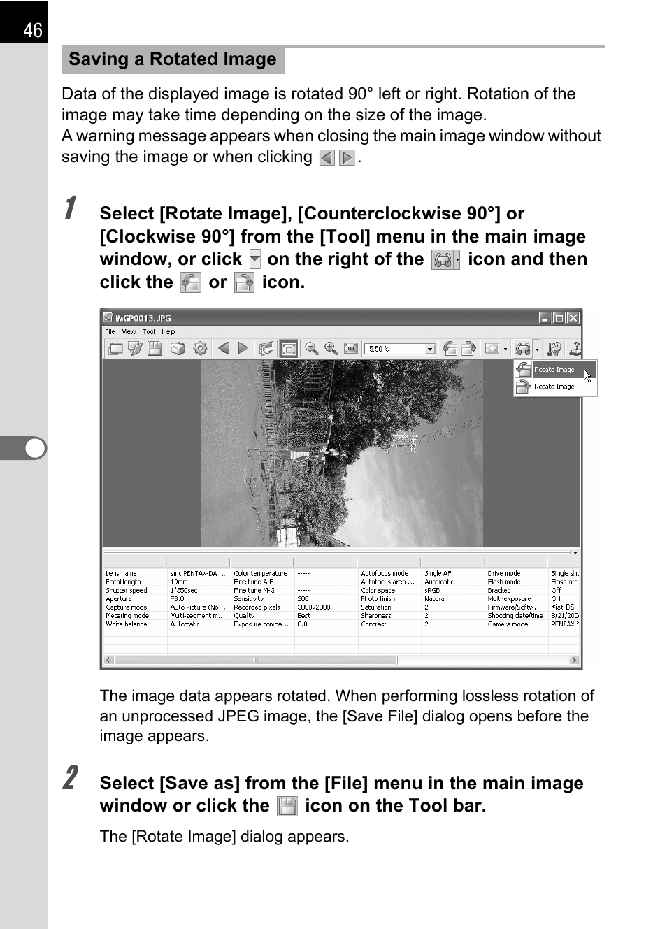 P.46) | Pentax Browser 2.0 User Manual | Page 48 / 104