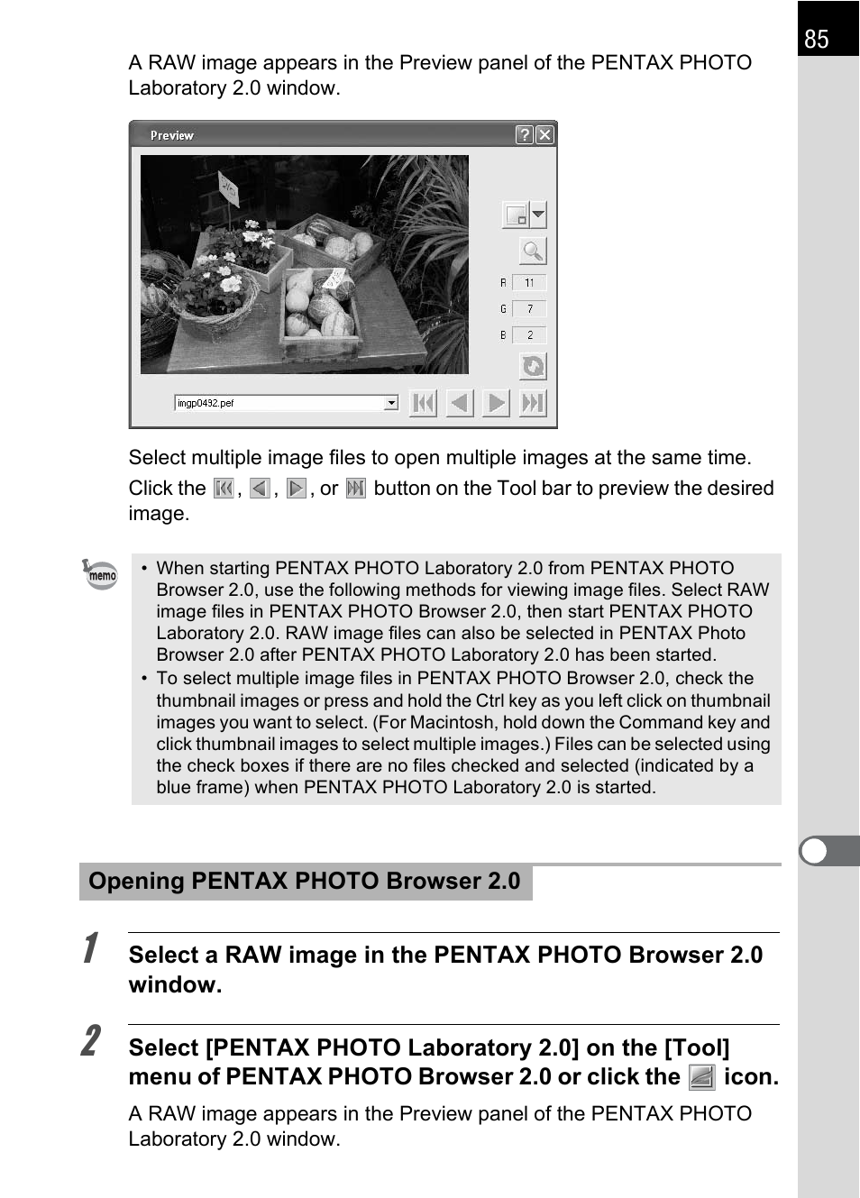 Pentax Browser 2.0 User Manual | Page 87 / 104