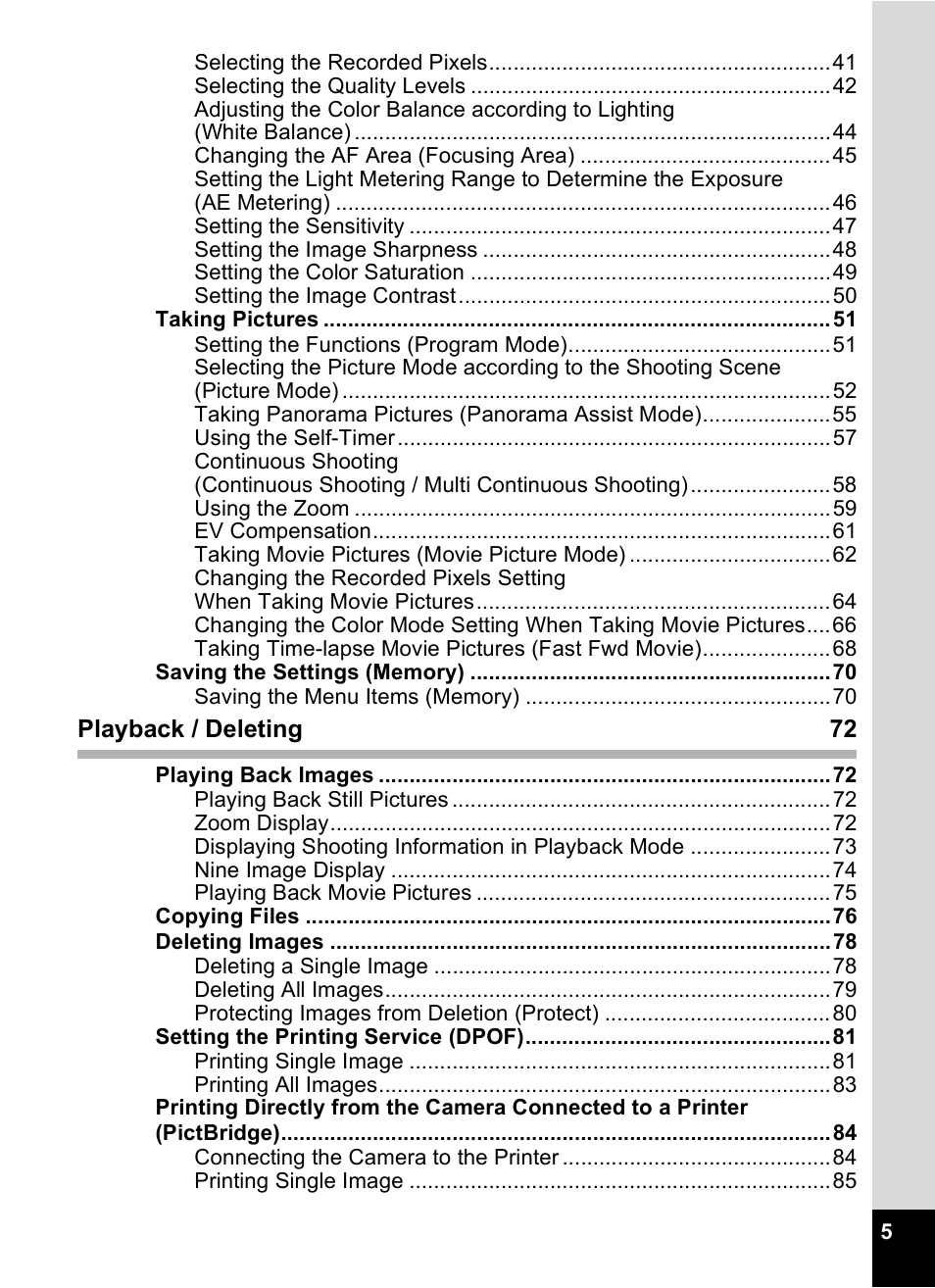 Pentax 30 User Manual | Page 7 / 116