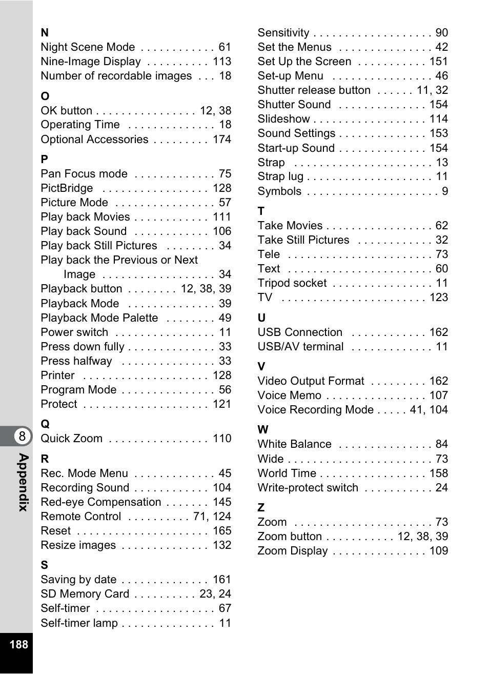 Pentax Optios7 User Manual | Page 190 / 192