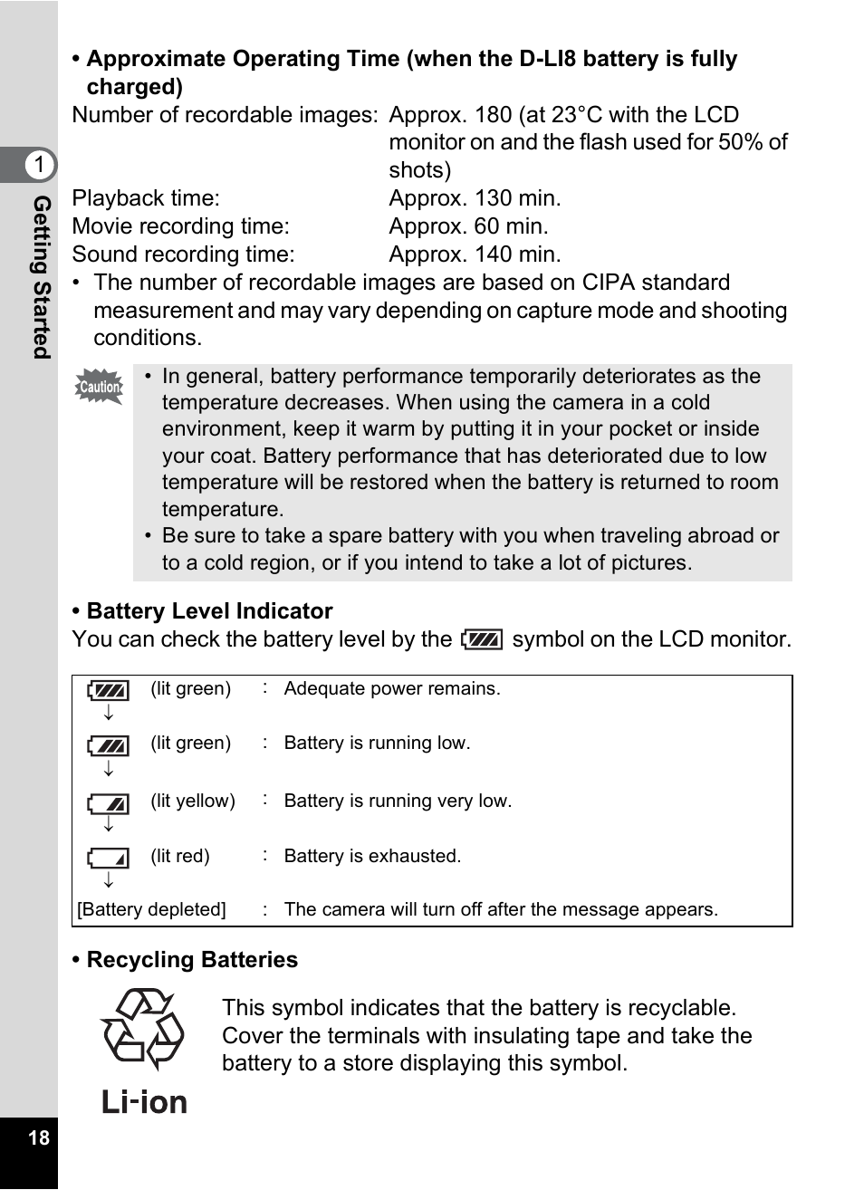 Pentax Optios7 User Manual | Page 20 / 192