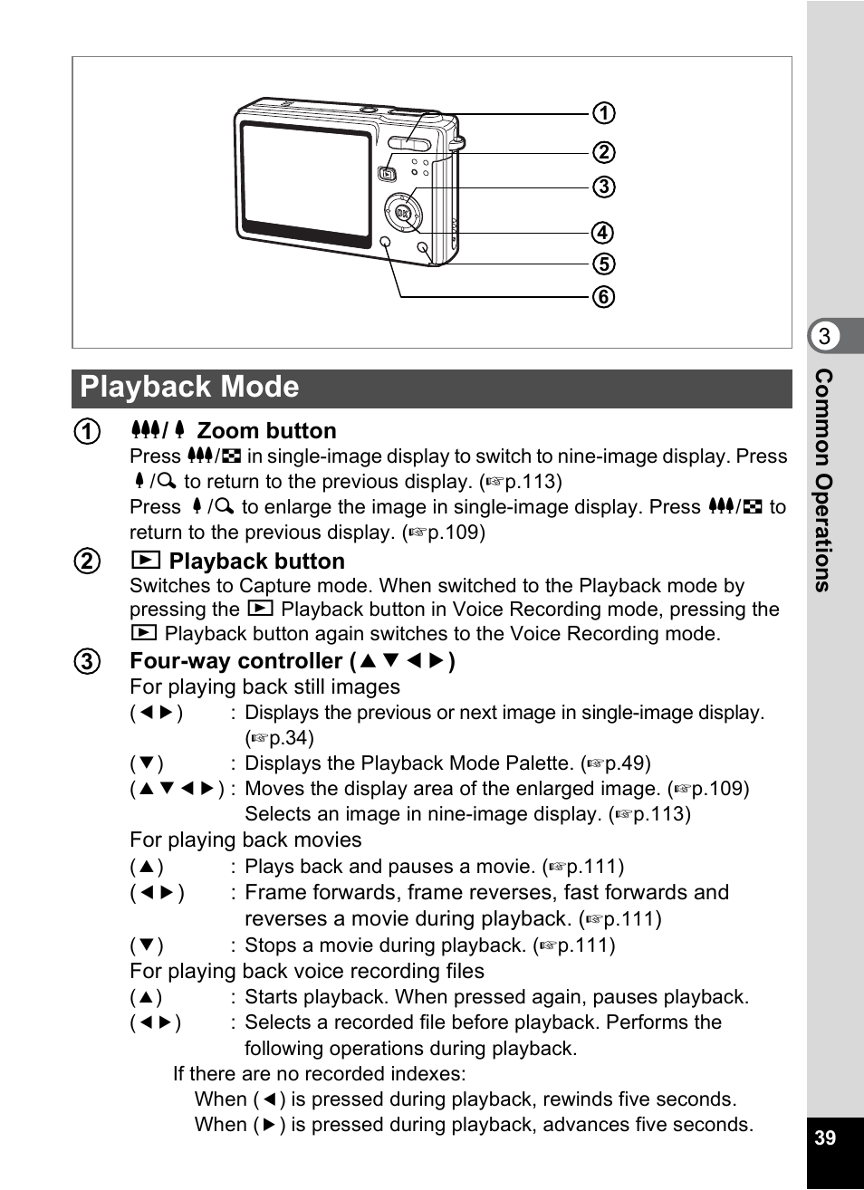Playback mode | Pentax Optios7 User Manual | Page 41 / 192