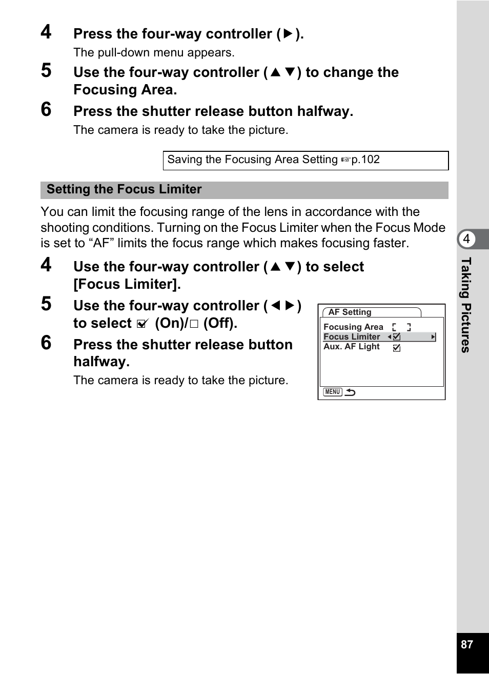 P.87 | Pentax Optios7 User Manual | Page 89 / 192