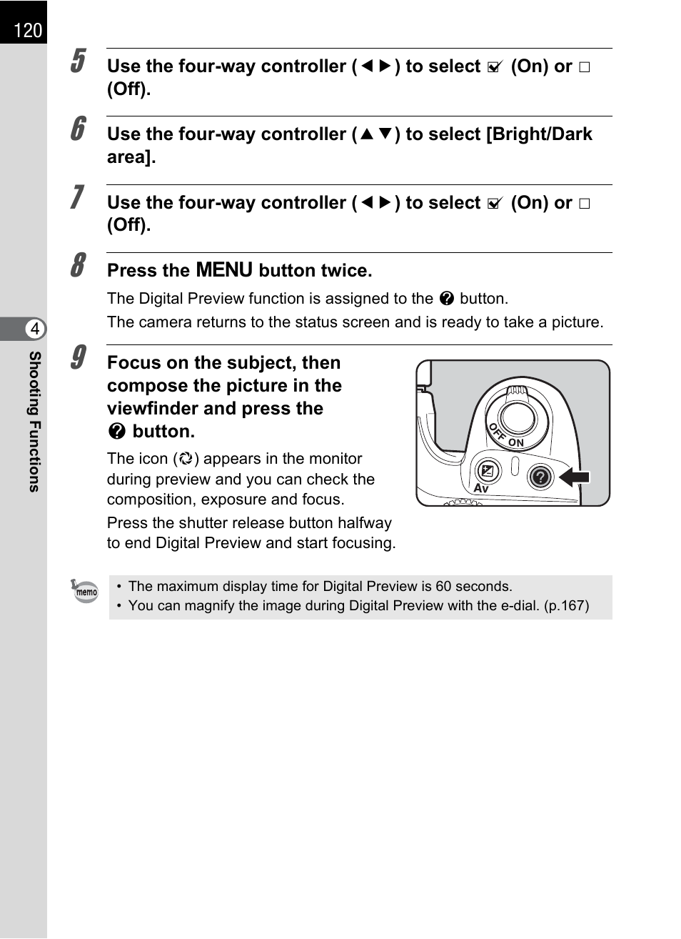 Pentax K-m/K2000 User Manual | Page 122 / 280