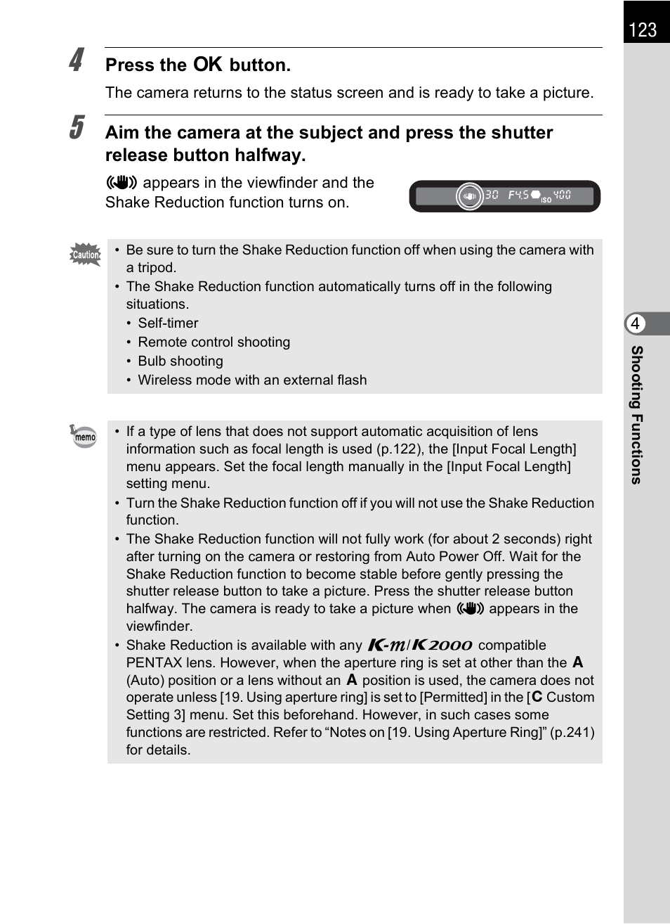 Pentax K-m/K2000 User Manual | Page 125 / 280