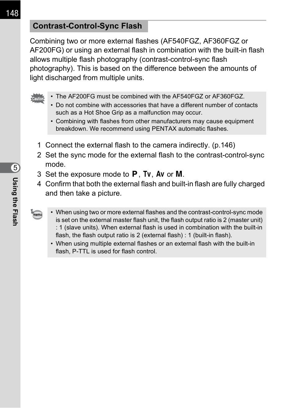 Contrast-control-sync flash | Pentax K-m/K2000 User Manual | Page 150 / 280