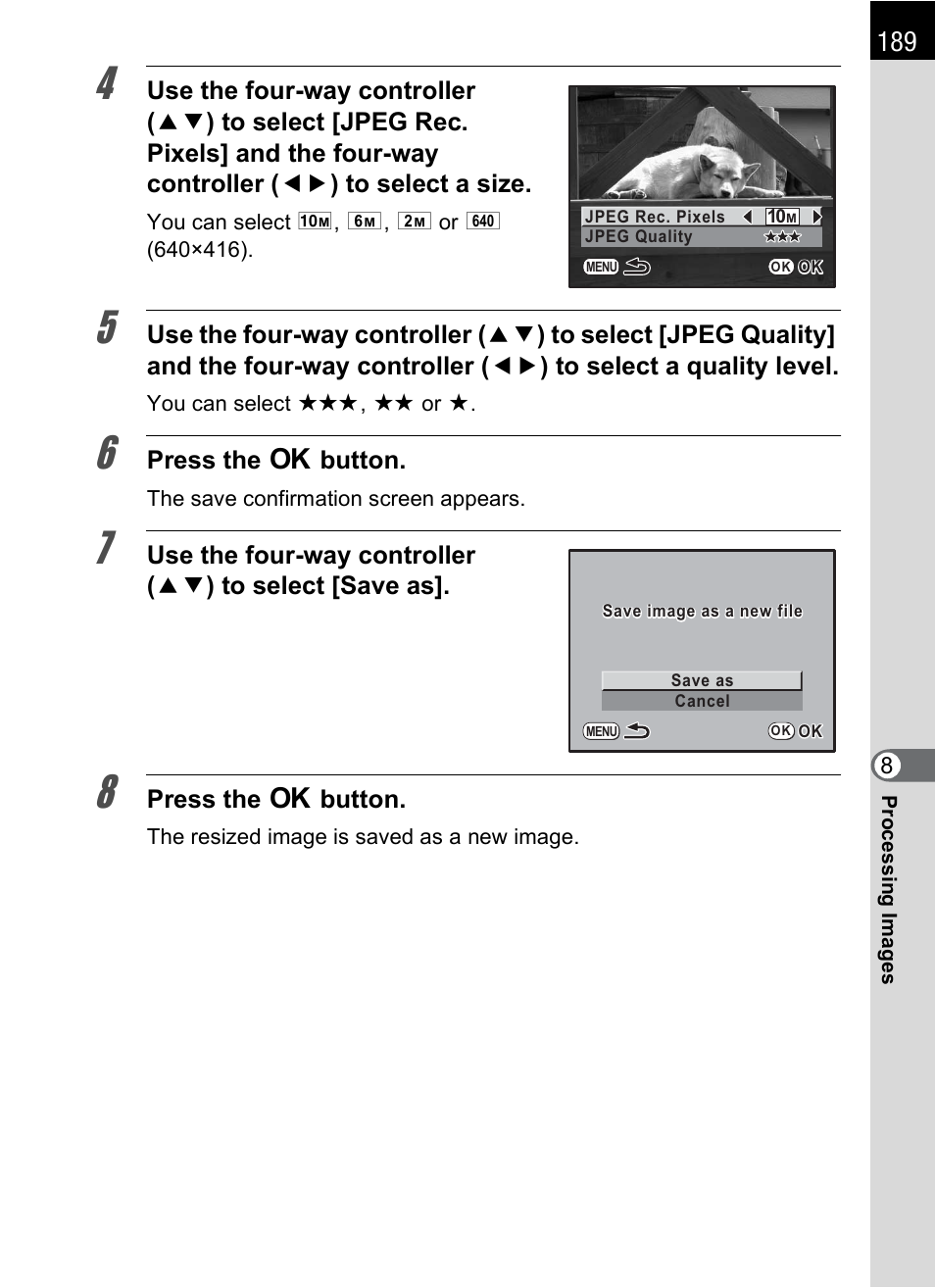 Pentax K-m/K2000 User Manual | Page 191 / 280