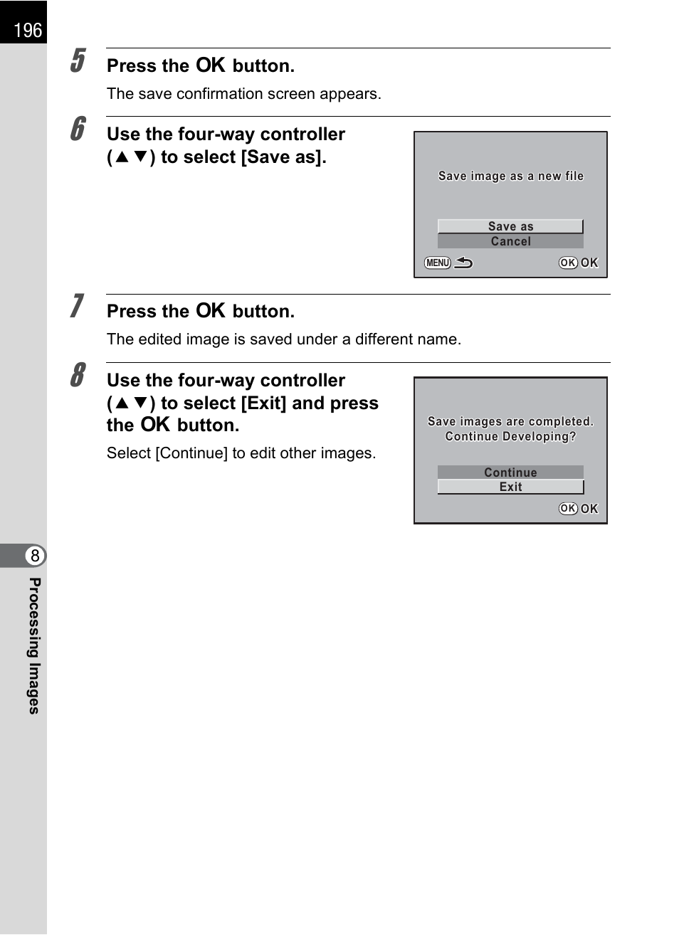 Pentax K-m/K2000 User Manual | Page 198 / 280