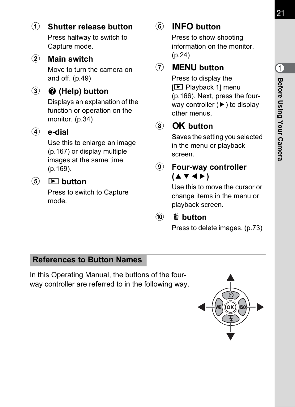 Pentax K-m/K2000 User Manual | Page 23 / 280
