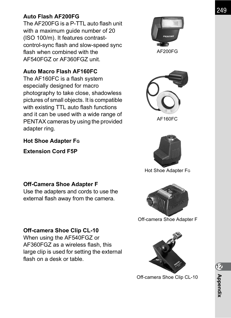 Pentax K-m/K2000 User Manual | Page 251 / 280