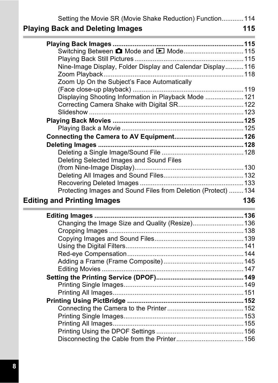 Pentax Optio M50 User Manual | Page 10 / 212