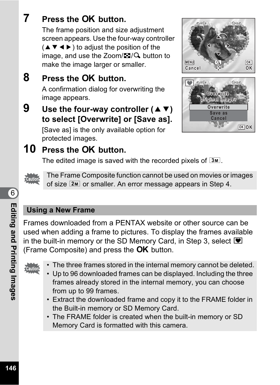 Press the 4 button | Pentax Optio M50 User Manual | Page 148 / 212