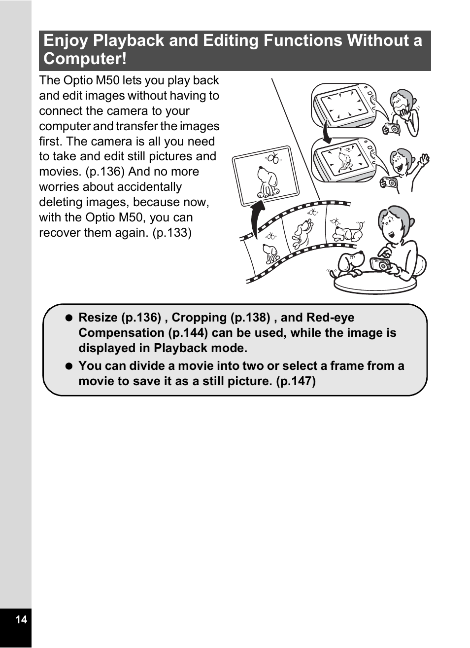 Pentax Optio M50 User Manual | Page 16 / 212