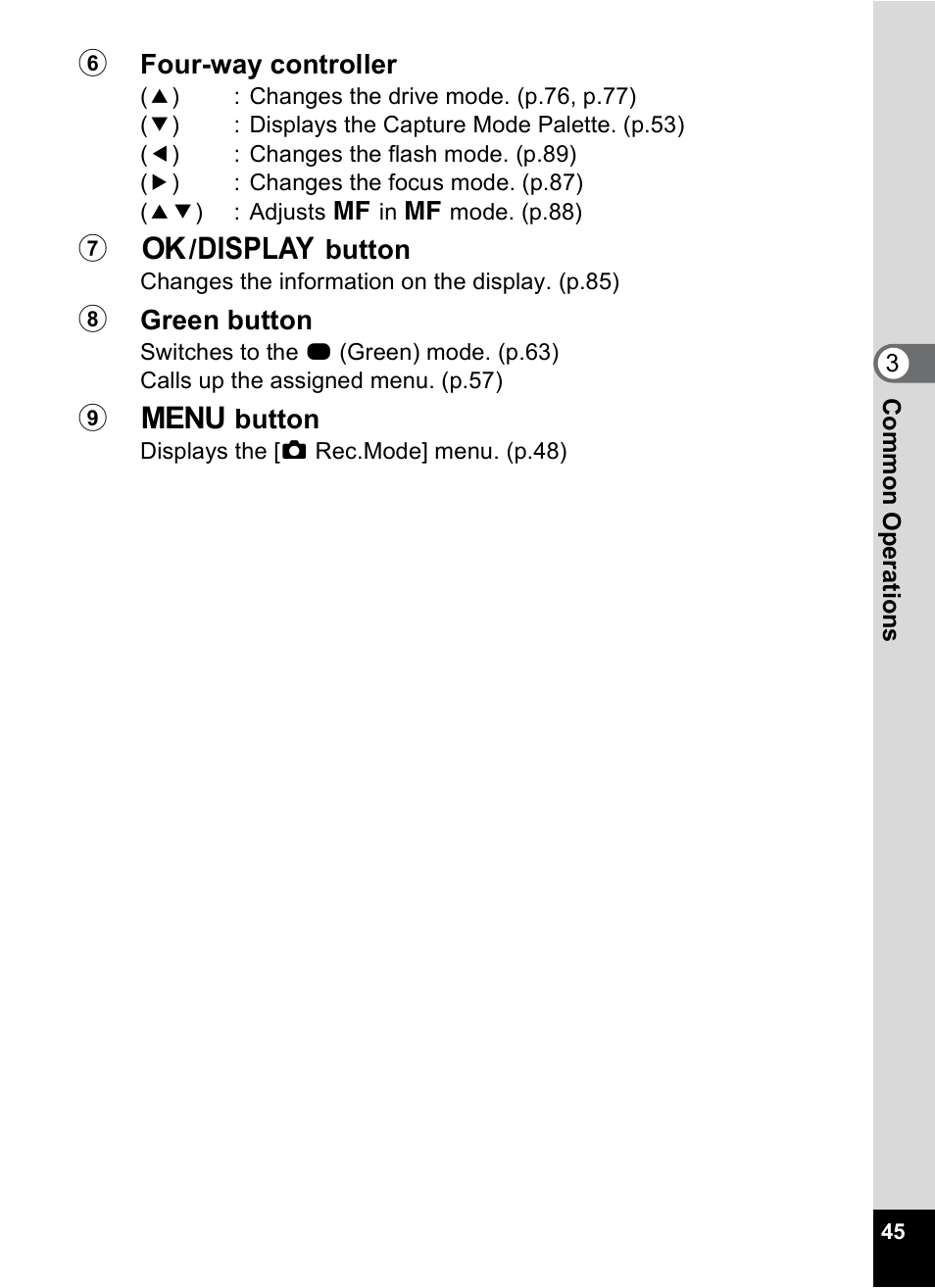 Pentax Optio M50 User Manual | Page 47 / 212