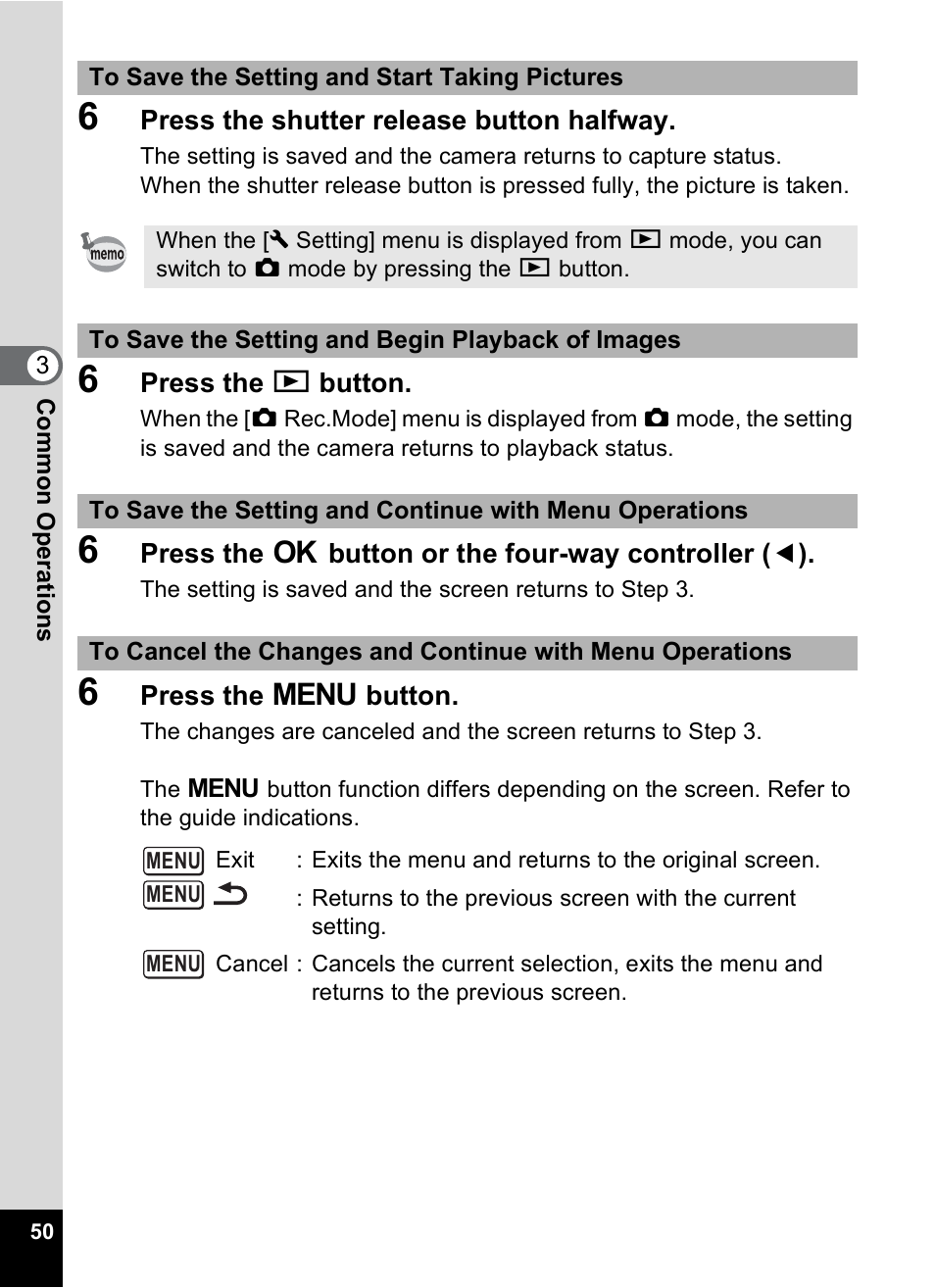 Pentax Optio M50 User Manual | Page 52 / 212