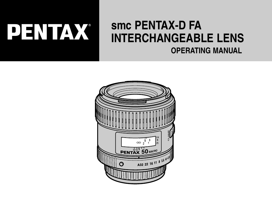 Pentax -D User Manual | 28 pages