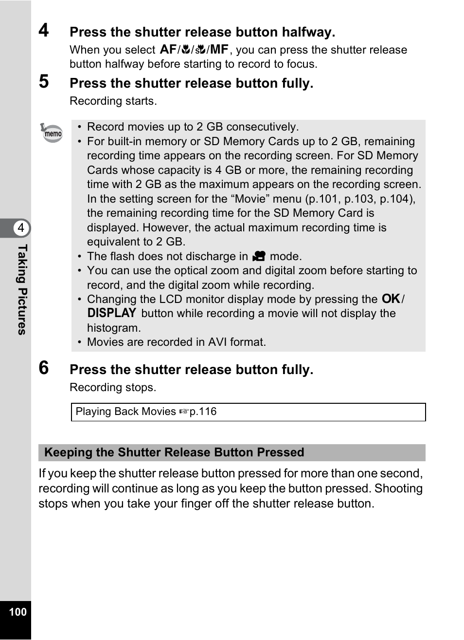 Pentax Optio V10 User Manual | Page 102 / 192