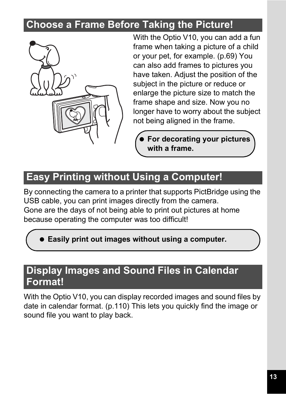 Pentax Optio V10 User Manual | Page 15 / 192