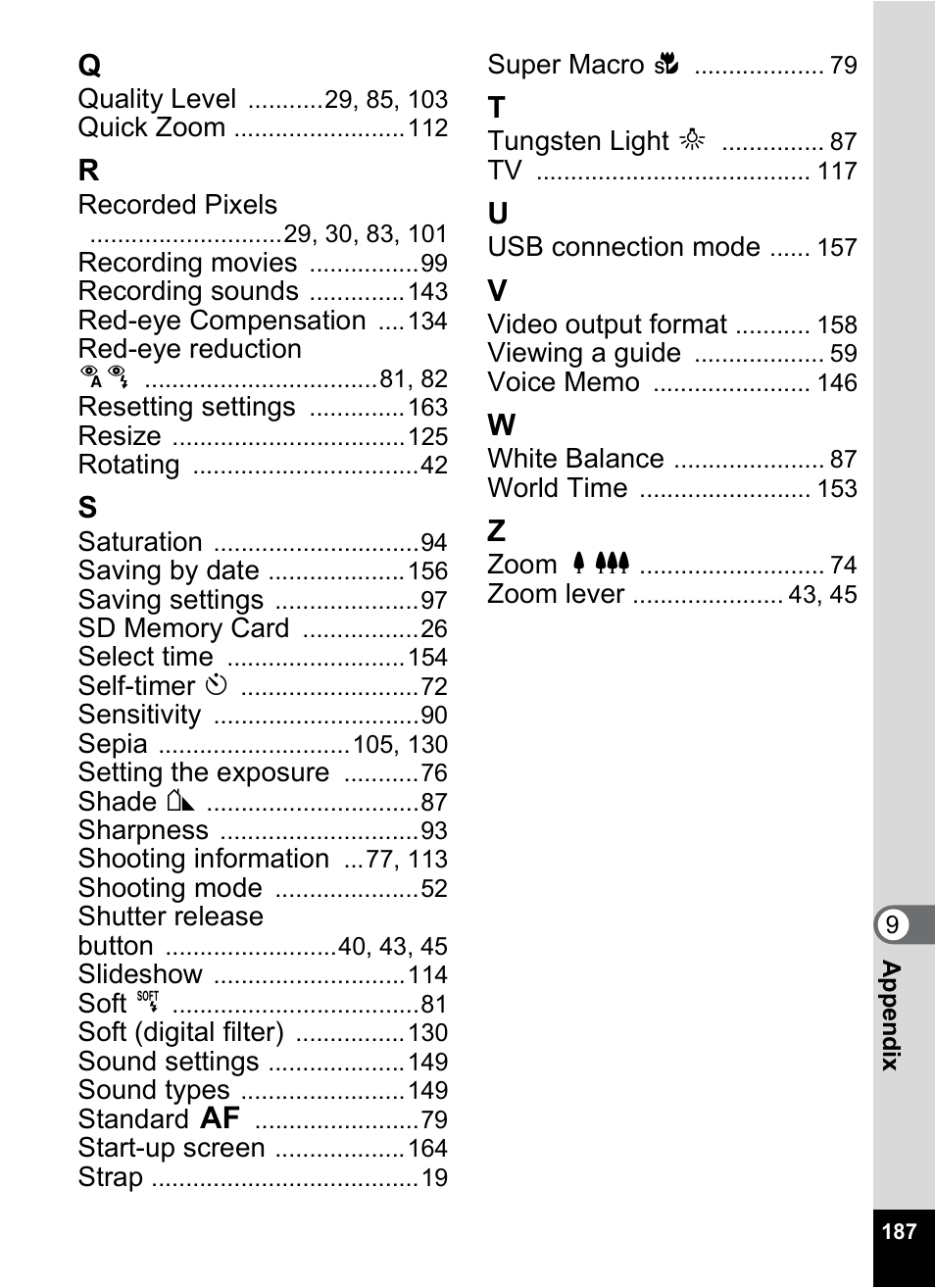 Pentax Optio V10 User Manual | Page 189 / 192